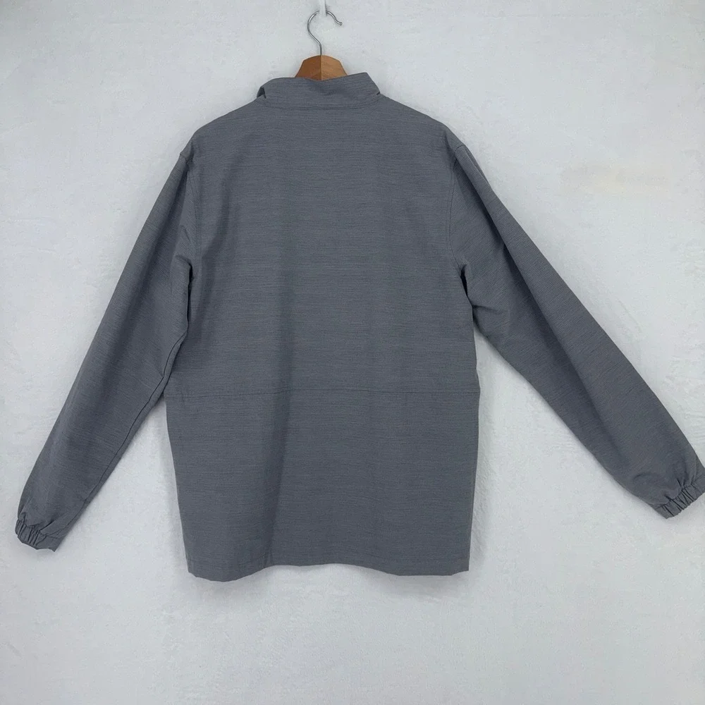 Travis Mathew Above Board Full Zip Jacket L Gray Mesh Lined Golf Active Athletic - Picture 2 of 10